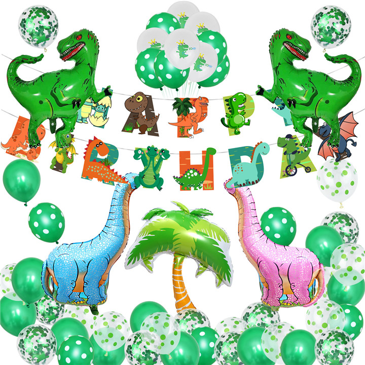 Dinosaur-Birthday-Party-Supplies-Foil-Balloon-Confetti-Balloons-Decorations