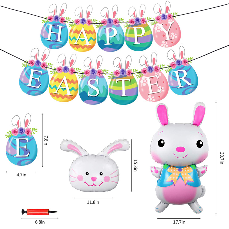 Kids-Easter-Day-Party-Decorations-Kit-Bunny-Latex-Balloons